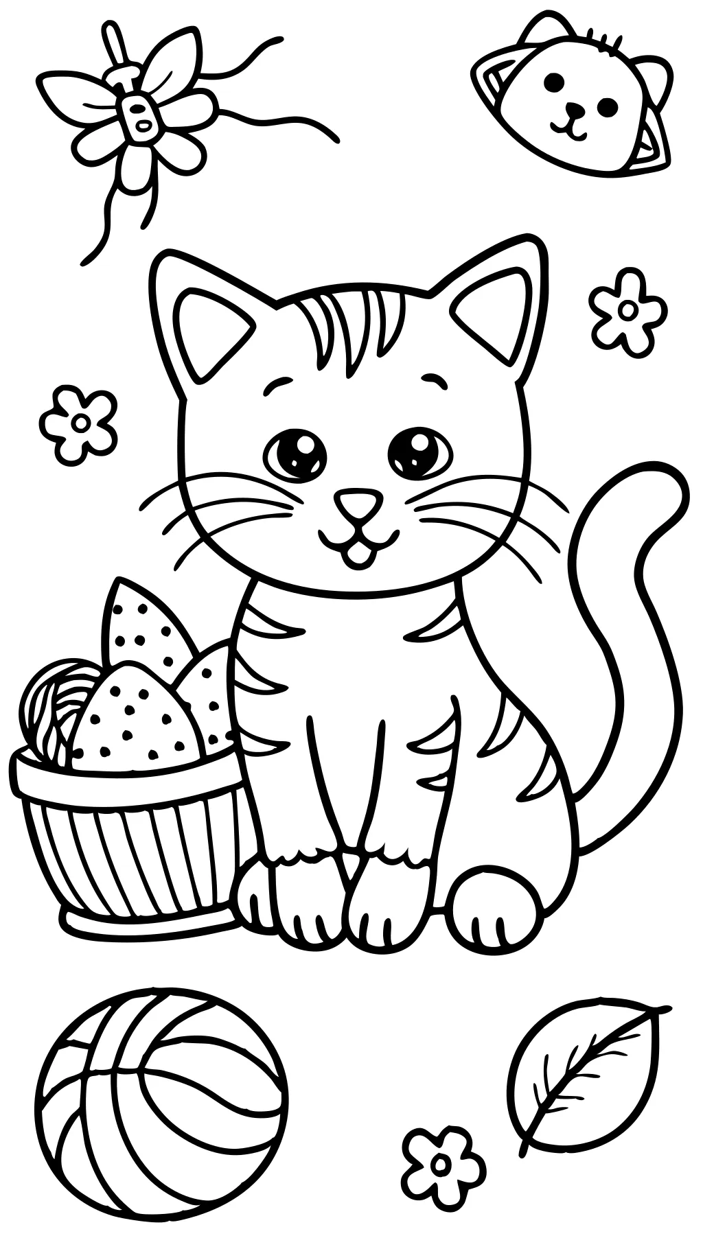 kitty pictures coloring pages